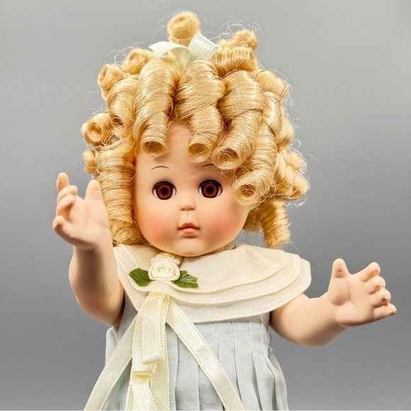 Shirley Temple Ginny Porcelain Doll MBI 11” Sailor Dress w/ Stand - Picture 1 of 15